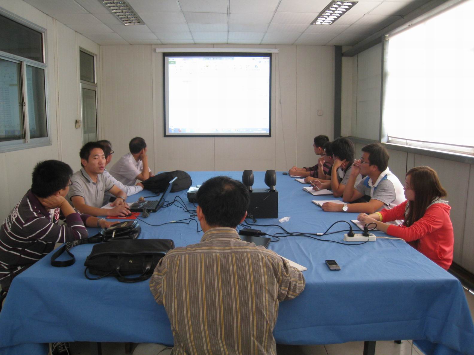 泰山學(xué)院來公司進行合作項目總結(jié)與交流